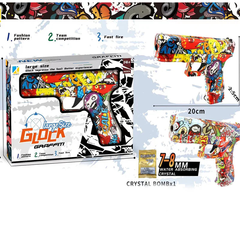 Manual Gel Blaster For Kids With Diffrent Types Of Graffiti Skin