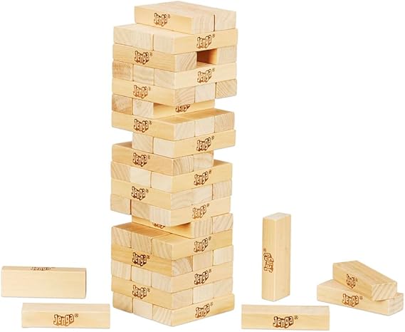 Jenga Classic Game with Genuine Hardwood