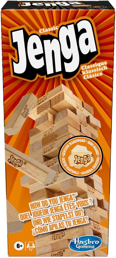 Jenga Classic Game with Genuine Hardwood