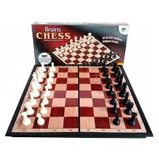 Family Classics Chess by Pressman – with Folding Board and Full Size Chess Pieces