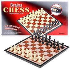 Family Classics Chess by Pressman – with Folding Board and Full Size Chess Pieces